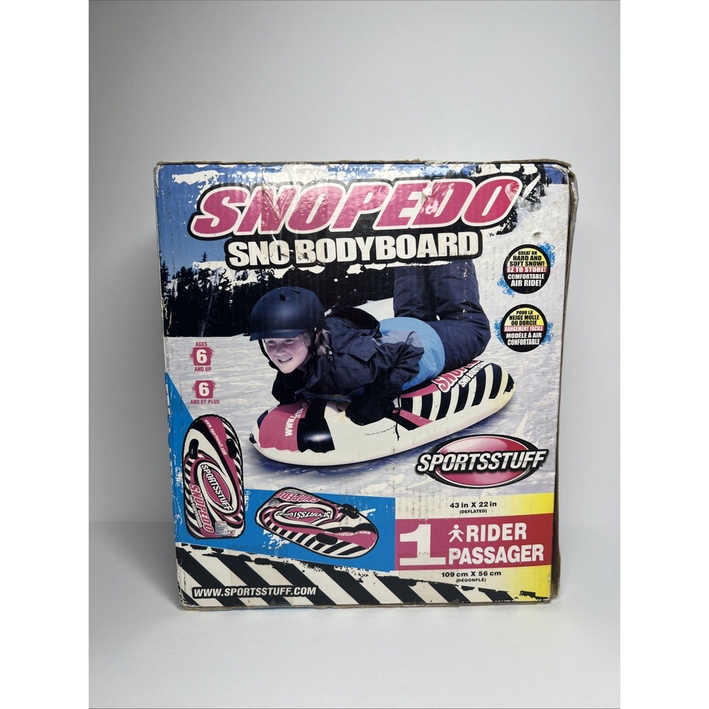 Sportsstuff Snopedo Sno Bodyboard Inflatable Snow Sled 1 Rider NIB 30-1102